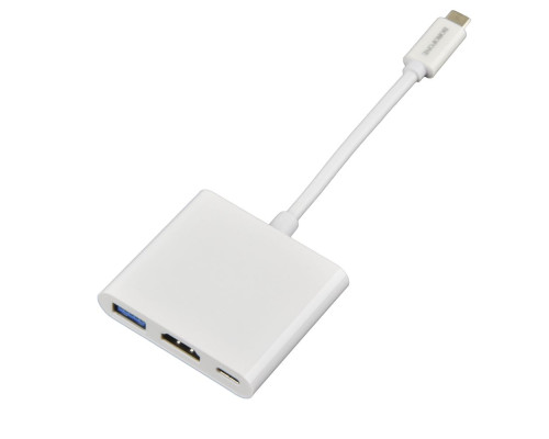 Перехідник Borofone DH4 Type-C converter(Type-C to USB3.0+HDMI+PD) Колір Бiлий