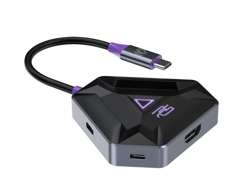 Type-C-Хаб Proove Gaming Spectre (2*USB3.0 + Type-C + PD100W + HDMI) dark gray 2003000177824 6901114161783