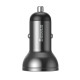 АЗП Baseus Digital Display Dual USB 4.8A Car Charger 24W dark gray