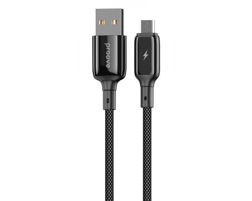 Кабель Proove Dense Metal Micro USB 2.4A (1m) black