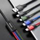 Кабель Baseus Fast 4-in-1 Cable (iP(2)+Type-C+Micro USB) 3.5A (1.2m) black 2003000300178 6953156278486