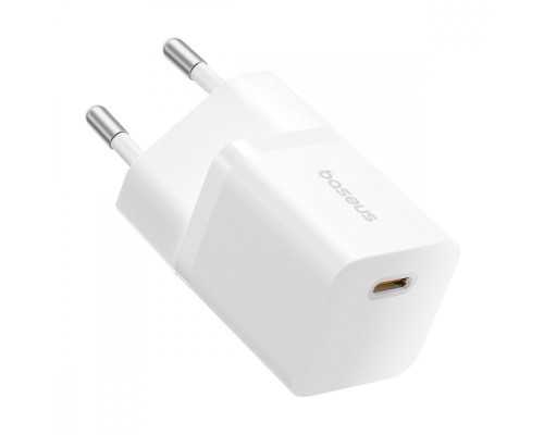 МЗП Baseus GaN5 Mini Fast Charger Type-C 25W (З кабелем Type-C to Type-C 100W 1m) white