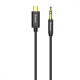 Кабель AUX Baseus Yiven Type-C to 3.5 mini jack (1.2m) black