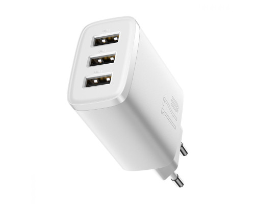 МЗП Baseus Compact 17W (3 USB) white