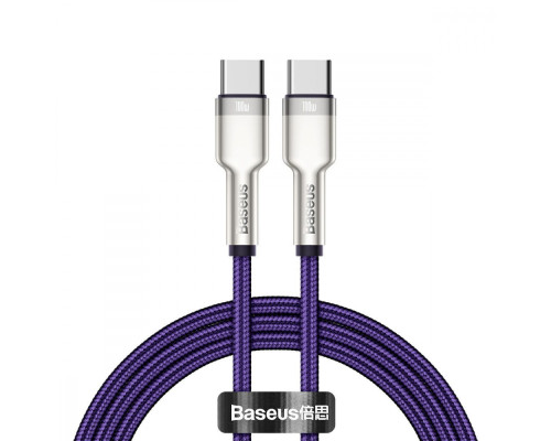 Кабель Baseus Cafule Metal Type-C to Type-C 100W (1m) purple