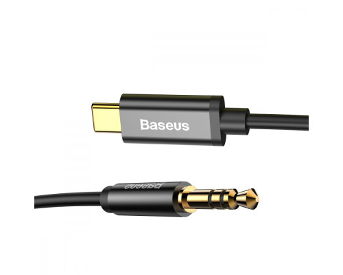 Кабель AUX Baseus Yiven Type-C to 3.5 mini jack (1.2m) black