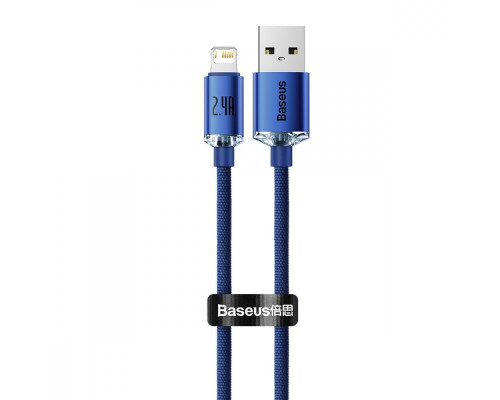 Кабель Baseus Crystal Shine Series Lightning 2.4A (2m) blue