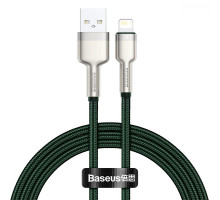 Кабель Baseus Cafule Metal Lightning 2.4A (2m) green 2001000327010 6953156202313