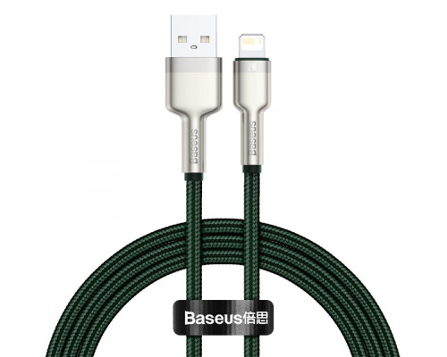 Кабель Baseus Cafule Metal Lightning 2.4A (2m) green