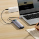 USB-Хаб Baseus Metal Gleam Series 12-in-1 (Type-C to HDMI+USB3.1*2+USB3.0*2+Type-C 3.1+PD+RJ45+SD/TF gray