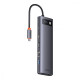 USB-Хаб Baseus Metal Gleam Series 12-in-1 (Type-C to HDMI+USB3.1*2+USB3.0*2+Type-C 3.1+PD+RJ45+SD/TF gray