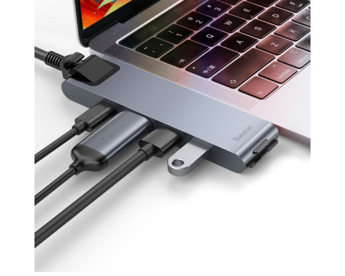 USB-Хаб Baseus Thunderbolt C 7-in-1 gray