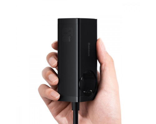Мережевий фільтр Baseus GaN3 Pro Desktop Powerstrip 65W (2xType-C + 2xUSB + AC(EU)) black 2001000600731 6932172610241