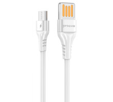 Кабель Proove Double Way Silicone USB to Micro USB 2.4A (1m) white 2001001400590 6901113297117
