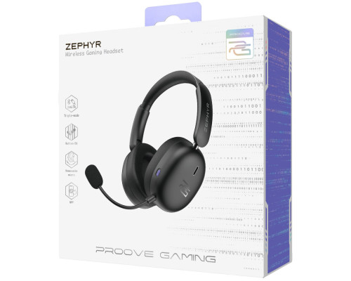 Бездротова ігрова гарнітура Proove Gaming Zephyr (APP) black/purple 2003000298802 6901111969375