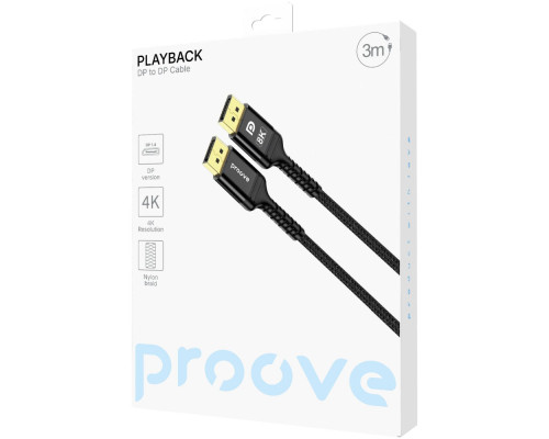 Кабель Proove Playback DP to DP 3m black 2003000343021 6901119307346