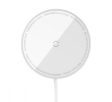 Бездротовий ЗП Baseus Simple Mini3 Magnetic Wireless Charger 15W silver