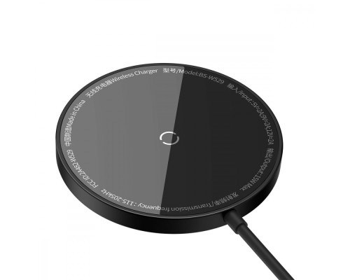 Бездротовий ЗП Baseus Simple Mini3 Magnetic Wireless Charger 15W silver