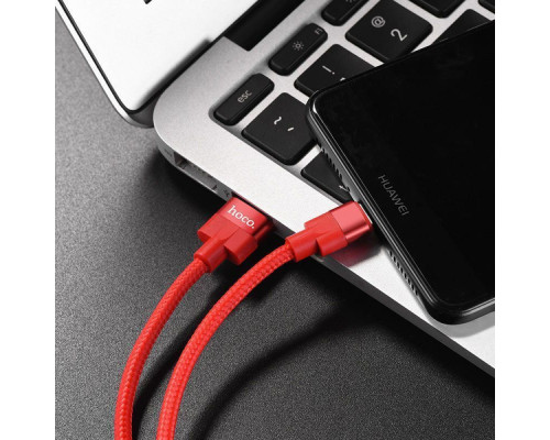 Кабель Hoco U55 Outstanding Type-C (1.2m) red