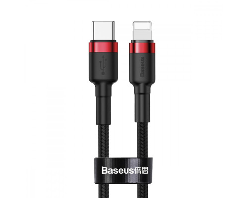Кабель Baseus Cafule Type-C to Lightning PD 18W (1m) red/black 2001000108602 6953156297456