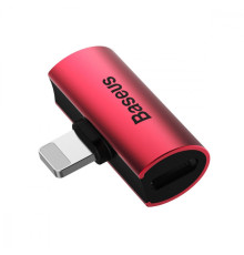 Перехідник AUX Baseus L46 Lightning to Lightning + Lightning red/black