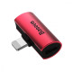 Перехідник AUX Baseus L46 Lightning to Lightning + Lightning red/black