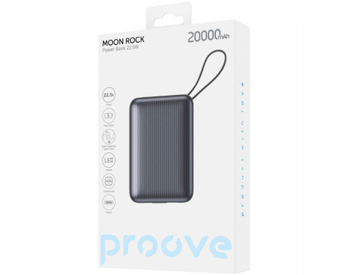 Портативна Батарея Proove Moon Rock 22.5W 20000mAh gray 2003000231960 6901119337411