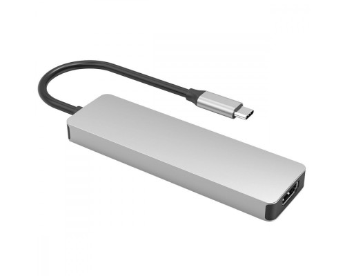 Type-C-Хаб Proove Iron Link 5 in 1 (2*Type-C + 2*USB3.0 + HDMI) silver 2001001957599 6901119737679