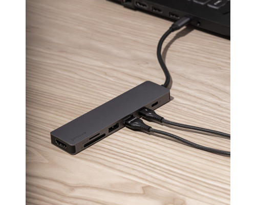 Type-C-Хаб Proove Iron Link 5 in 1 (2*Type-C + 2*USB3.0 + HDMI) silver 2001001957599 6901119737679