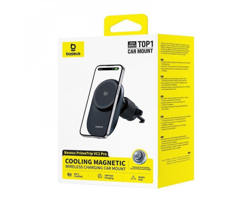 Автомобільний тримач з Бездротовим ЗП Baseus PrimeTrip VC2 Pro Qi2.2 25W black 2003000293685 6942521201426