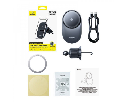 Автомобільний тримач з Бездротовим ЗП Baseus PrimeTrip VC2 Pro Qi2.2 25W black 2003000293685 6942521201426