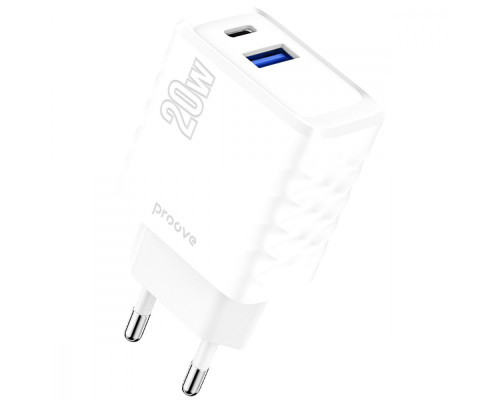 МЗП Proove Speed Surge 20W (USB + Type-C) white 2001001957735 6901119019034