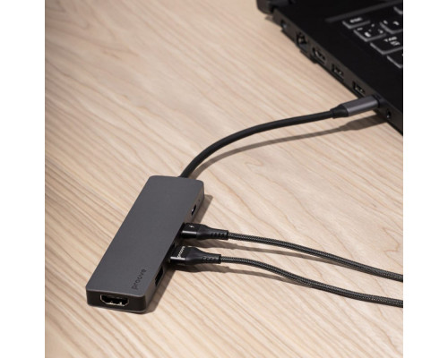Type-C-Хаб Proove Iron Link 5 in 1 (2*Type-C + 2*USB3.0 + HDMI) silver 2001001957599 6901119737679