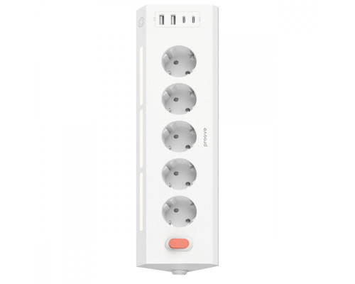 Мережевий фільтр Proove Prism Socket (5xAC + 2xType-C + 2xUSB) 1.6m white 2003000222562 6901119541115