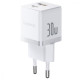 МЗП Baseus Palm Fast Charger Type-C+USB 30W white 2003000231007 6932172672485