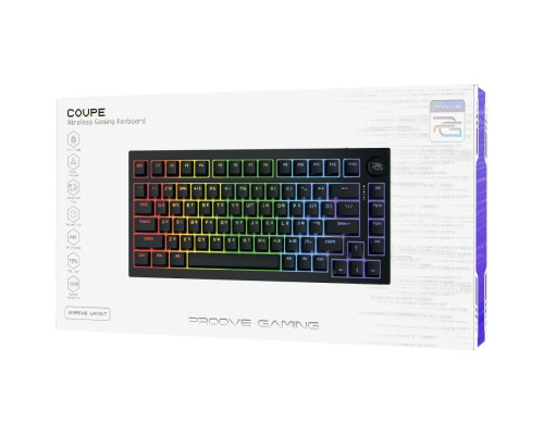 Бездротова клавіатура Proove Gaming Coupe (Ukraine Layout) black 2003000231632 6901115311682