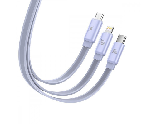 Кабель Baseus Traction Series Retractable 3-in-1 Fast Charging Type-C (Micro USB+Lightning+Type-C) 100W (1.7m) black