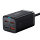 МЗП Baseus GaN3 Pro 65W (2 Type-C + 2 USB) + Кабель Type-C to Type-C 100W (1m) black