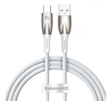 Кабель Baseus Glimmer Series Fast Charging Type-C 100W (1m) white 2001000810642 6932172617981