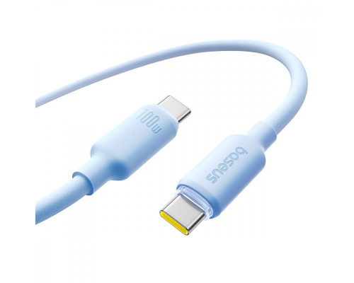 Кабель Baseus Foamed Silicone Fast Charging Type-C to Type-C 100W (1m) blue 2003000288834 6932172693862