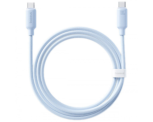 Кабель Baseus Foamed Silicone Fast Charging Type-C to Type-C 100W (1m) blue 2003000288834 6932172693862