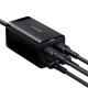 МЗП Baseus GaN3 Pro 65W (2 Type-C + 2 USB) + Кабель Type-C to Type-C 100W (1m) black