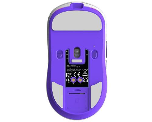 Бездротова ігрова миша Proove Gaming Superfight Wireless with charging dock white/purple 2003000318074 6901117468698