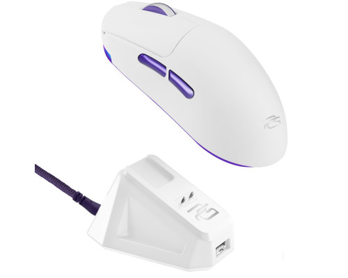 Бездротова ігрова миша Proove Gaming Superfight Wireless with charging dock white/purple 2003000318074 6901117468698