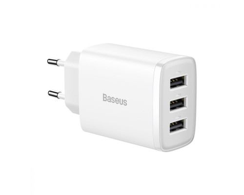 МЗП Baseus Compact 17W (3 USB) white