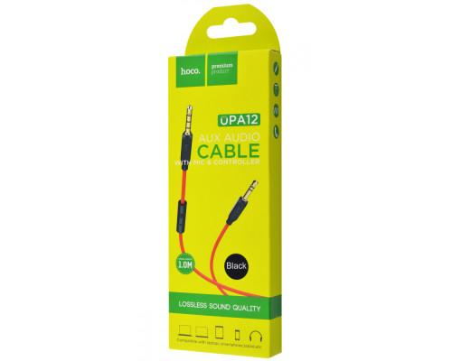 Кабель AUX Hoco UPA12 With Mic (1m) red