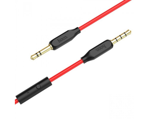 Кабель AUX Hoco UPA12 With Mic (1m) red
