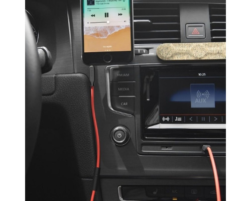 Кабель AUX Hoco UPA12 With Mic (1m) red