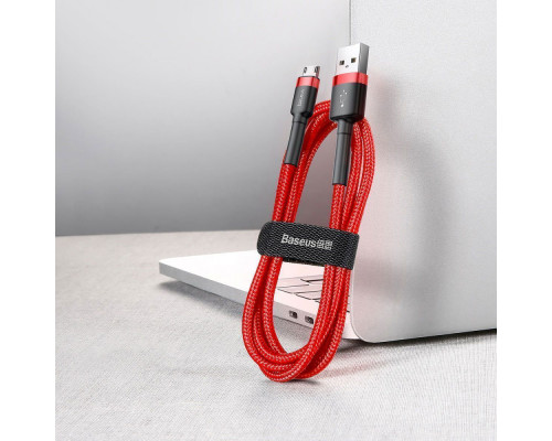 Кабель Baseus Cafule Micro USB 2.4A (1m) red/black