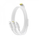 Кабель Baseus Silky One-for-Three Fast Charging USB to Micro USB+Lightning+Type-C 100W 1.5m white 2003000230987 6932172685126